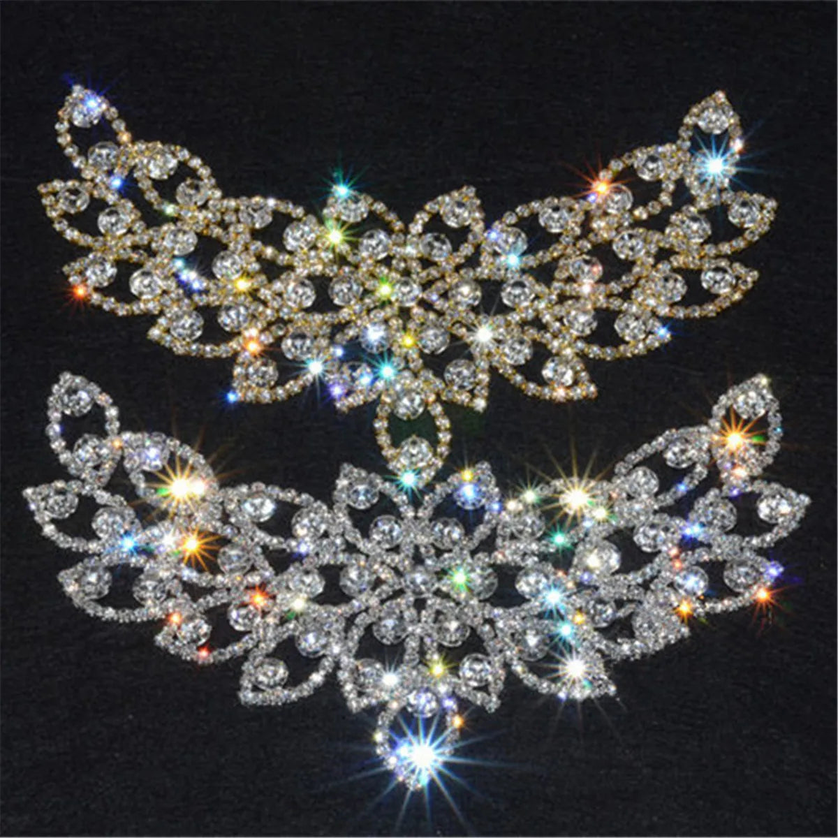Bridal Fashion AB Crystal Rhinestone Sew-On Dress Applique Wedding Supply Trim Decorative Objects