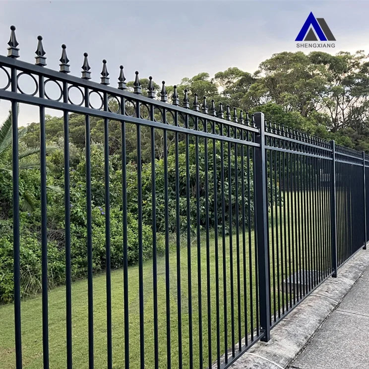 Verified Pro Factory Ornamental Steel Picket Fence Easily Assembled Steel Fence Panels for Outdoor Garden Park Industrial