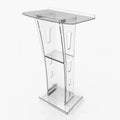 Creative Transparent Acrylic Podium Desk Assembly MC School Lecture Platform Customization