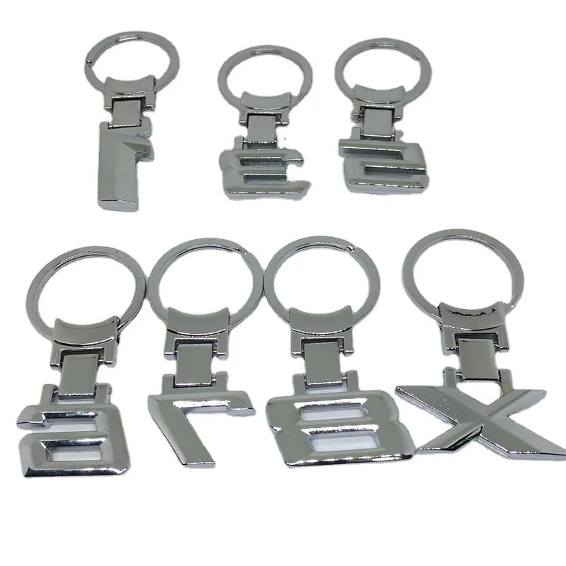 AA00845 Letter Alloy Metal Car Logo Letter Chaveiro Keychain Key Chain Key Ring Keyring for M Series