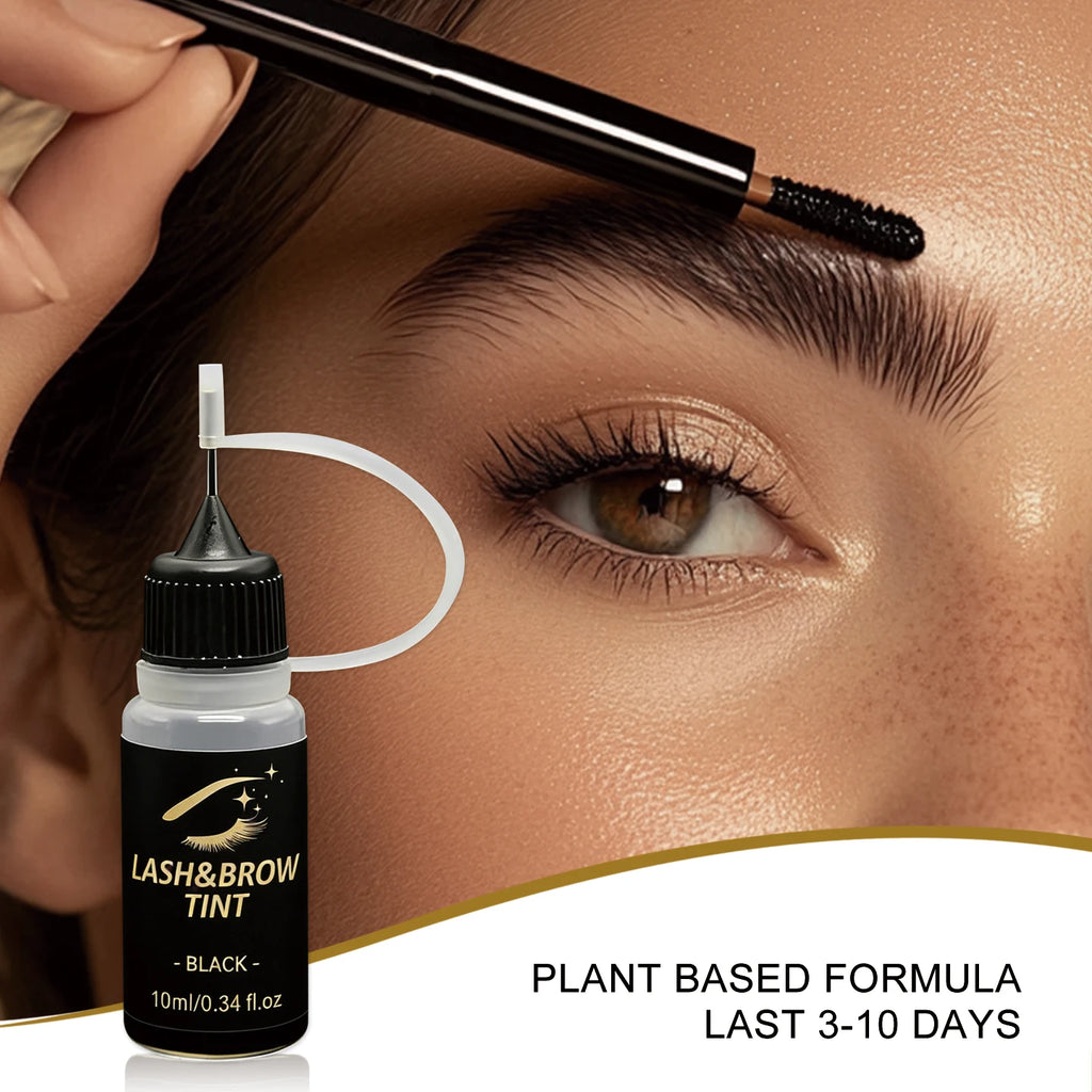Private Label 5-7 Day Black Brown Root Touch Henna Tattoo  Eyebrow Eyelash  Para Cejas Dyes Tint Gel Cream Pigment Tint with Box