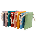 10*15 LOW MOQ Factory Cotton Drawstring Bag Thick Double Colorful Muslin Bags Promotional 100% Cotton Canvas Tote Craft Stickers