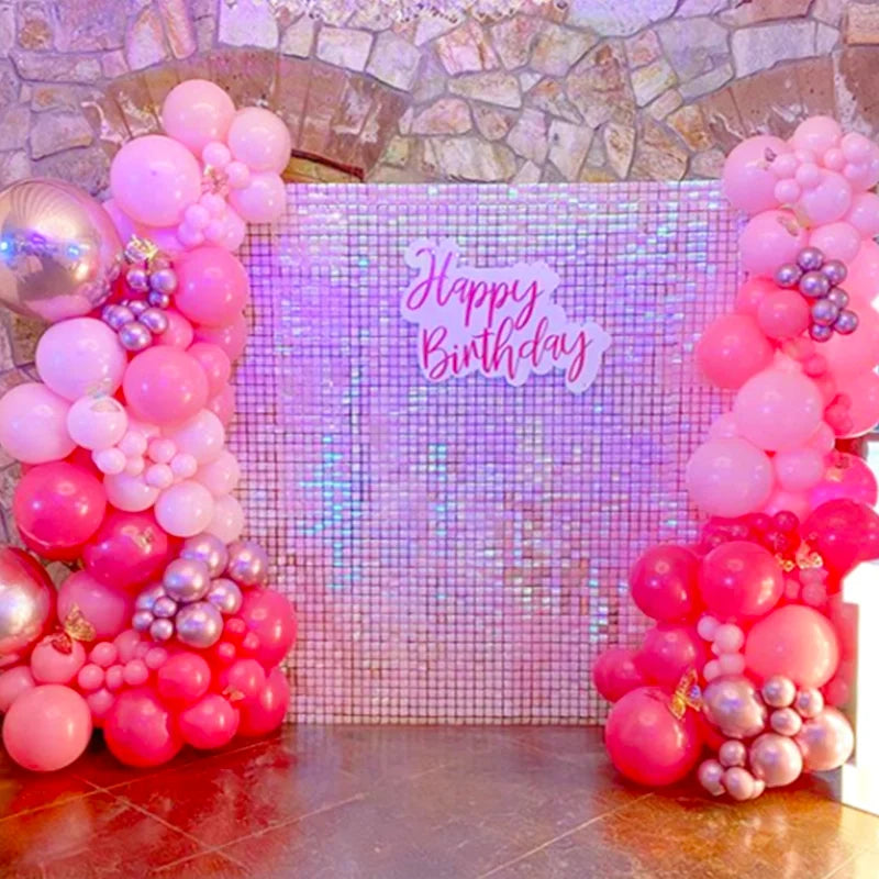 2024 Shimmer Sequin Wall Gold/Silver Mirror Sequin Panel Backdrop for Wedding Party Decoration Events