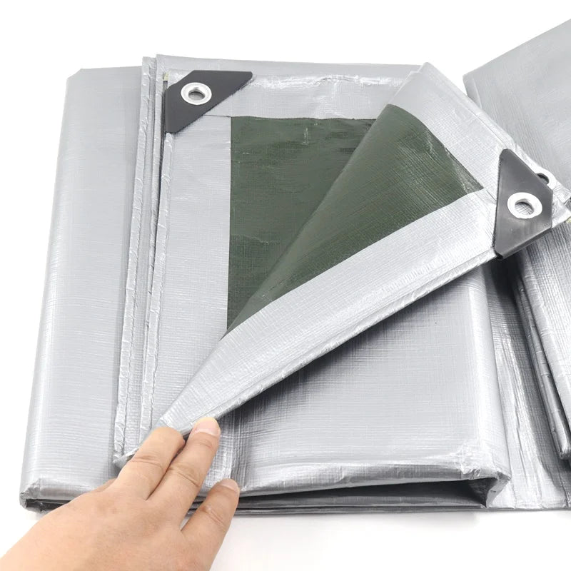 1~6m Width 0.32mm 180gsm Silvery Green PE Tarpaulin Cover Rainproof Tarp Fabric Waterproof Sun Shade Net