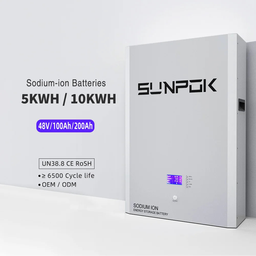 Sodium Ion Battery with Nominal Capacity 200Ah Available in 48V 100Ah 220Ah 80Kwh 70Kwh 50Kwh