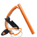 1/2" Thick 20000 Ignitions Orange Outdoor Adventure Firesteel Fire Starter Kit with Survival Paracord Handle 158g 1L Capacity
