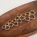 8 Sizes Classic Huggies Small Hoop Earrings Geometric Circle Gold Plated Earrings for Women Men Korean Plain Minimalist Jewelry