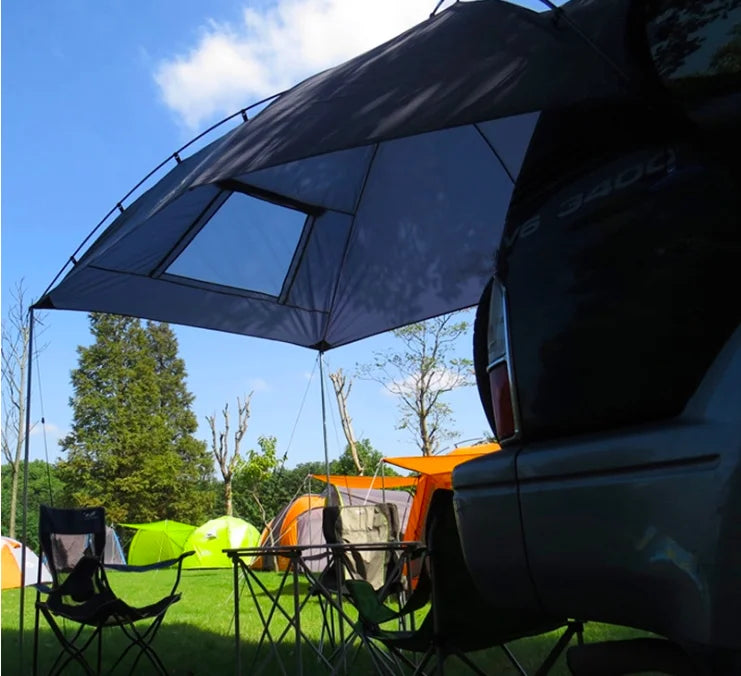 Portable Double-Layer Pickup Truck Car Rear Tent New Design with Waterproof Straight Bracing Camping for 2-4 People Fitted Roof