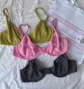 Brazilian Matte Color Push up Underwire Micro Halter Bandeau Bikini Beachwear Two Piece Solid Plus Size Stylish Swimsuit