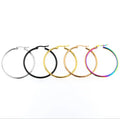 Simple Classic Stainless Steel Gold Plated Chunky Exaggerate Circle Earrings Titanium 18K Gold Big Hoop Earring for Women