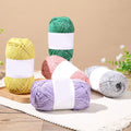 Wholesale New Silver Hollow Cotton Yarn for Diy Hand Knitting Bag Hat Textile