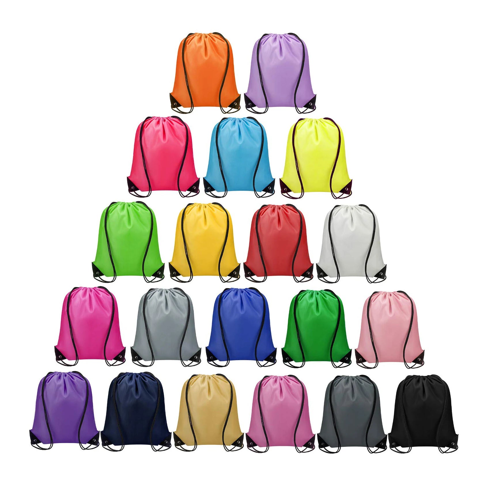 Custom Logo Polyester Cinch Sack String Bag Cheap Waterpoof Gift Shop Festival Backpack Drawstring Bag for Party Gym Sport Trip