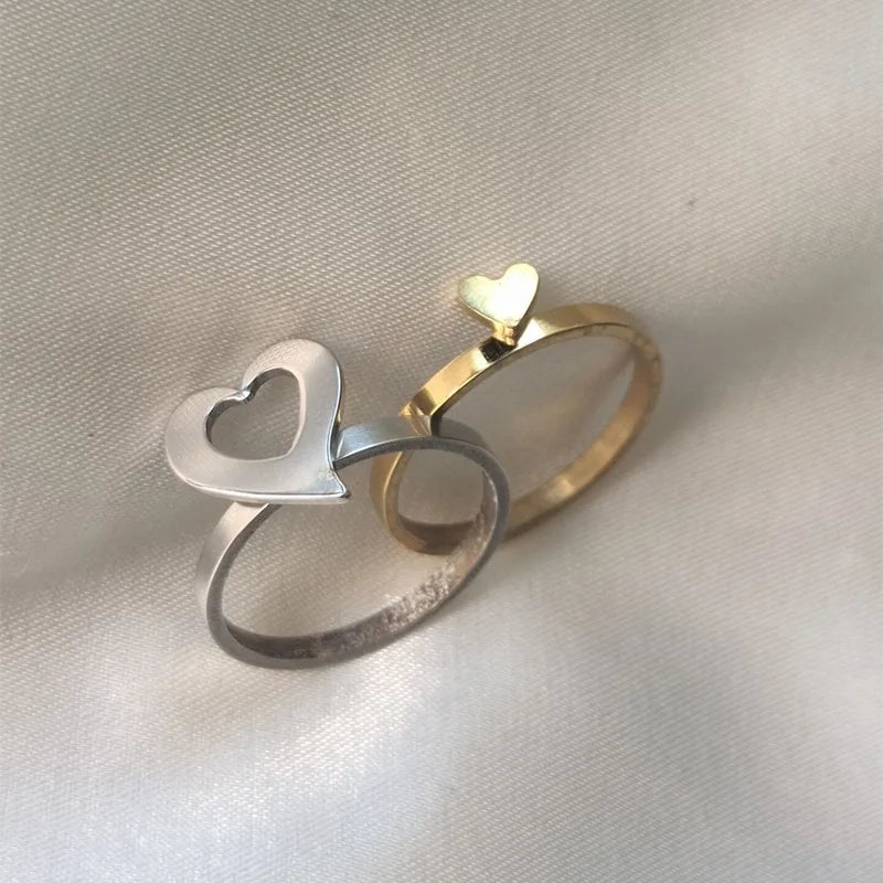 Multiple Styles Stainless Steel Couple Rings Pair of Love Stitching Vintage Letters Matching Ring Set for Lover