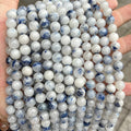Dumortierite Quartz Blue 6mm 8mm 10mm Round Loose Natural Dumortierite Stone Beads for Bracelet Making