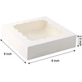 ZheJiang Supplier Cake Box Custom 8x8x2.5 Inch  White Brown Kraft  Bakery Boxes With Window for Strawberries Dessert Packaging