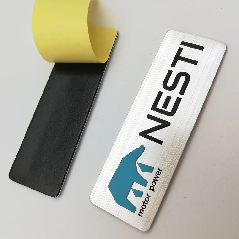 2025 Die Casting Label Brand Plate Printing Aluminum Custom logo Stickers/sticker Metal