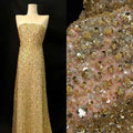 Hot Selling Small Plum Blossom Sequin Fabric Bead Tube Cloth Embroidery Stage Evening Dress Tissu Dobby Girls' Industries