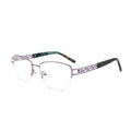 Wholesale Square Eyeglasses Half Rim Metal Frame Business Glasses for Men