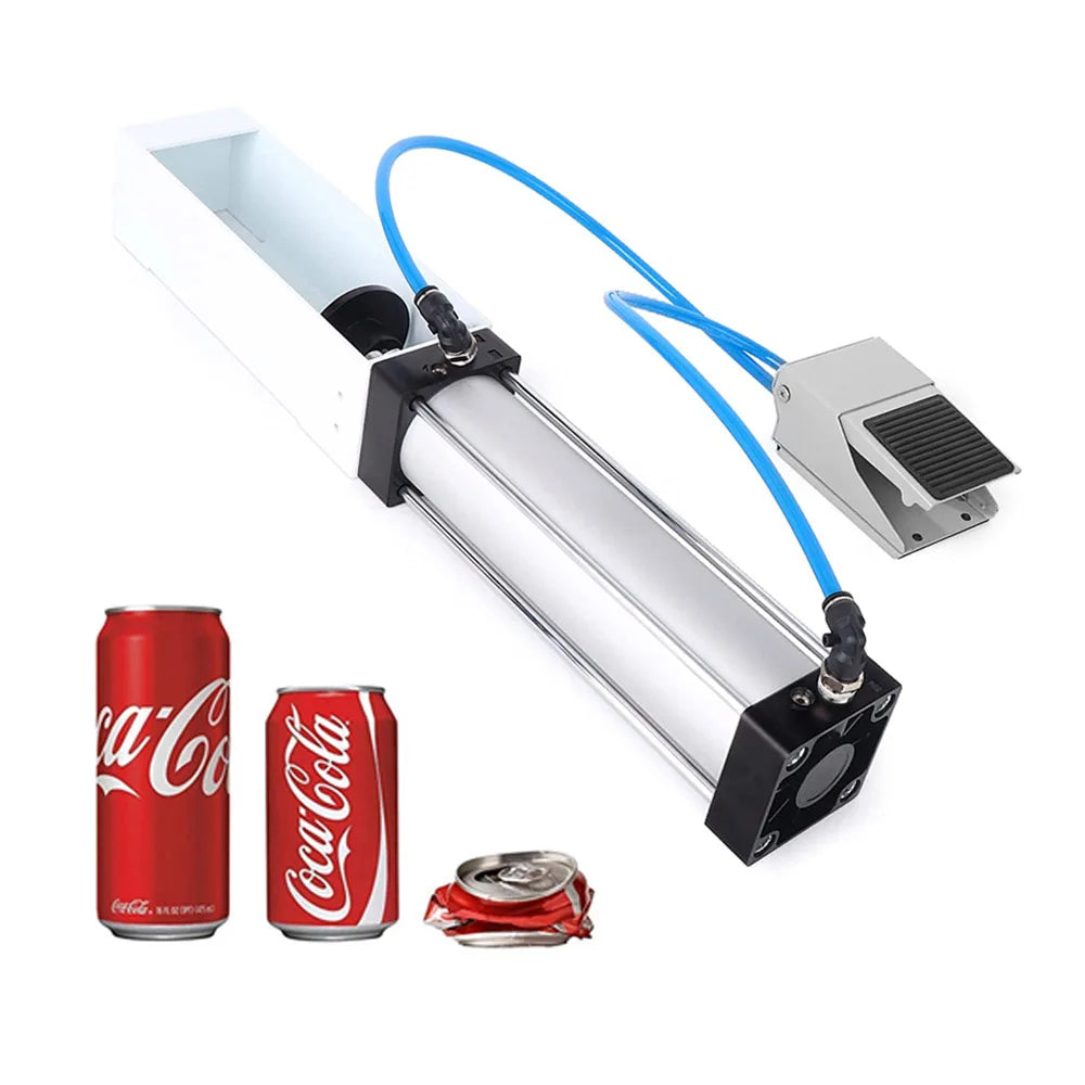 Heavy Duty Pneumatic Cylinder Soda Beer Can Crusher Foot Valve Aluminum Can Crusher for Recycling