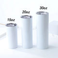 Modern Blank White 20 oz Stainless Steel Vacuum Insulated Eco-friendly Custom Logo Sublimation Tumbler