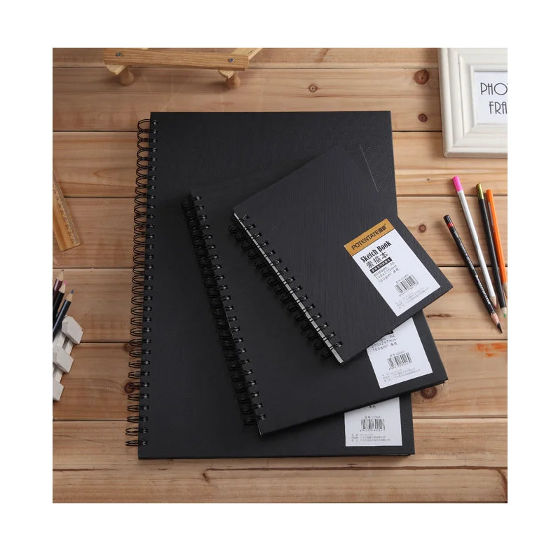 Wire Hardcover Sketchbook POTENTATE 100 GSM for Certified Sketch Paper Acid Free Travel Journal for Ink Pencil & Acrylic