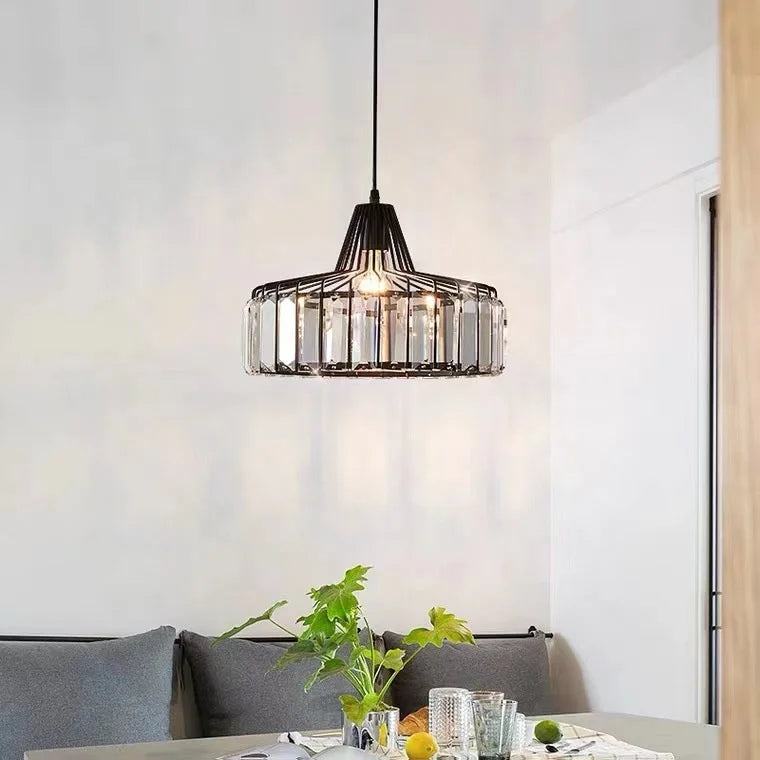 Factory Direct Contemporary 3 Head Crystal Ceiling Light  Simple Design Glass Pendant Bulb Light Source for Dining Application
