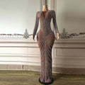 Evening Dresses 2022 Elegant Sparkly Stone Pearls Cocktail Dress Women Sexy Backless Gowns Birthday Event Show Dress