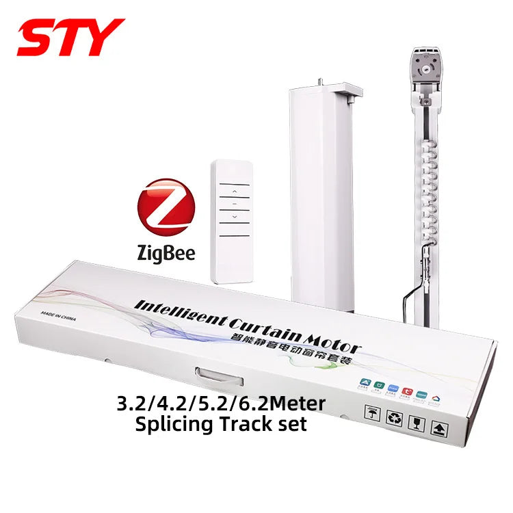 Tuya Zigbee Smart Home Electric Motorized Curtain Motor Splicing Track DIY Sliding Rails Set Curtain Kit