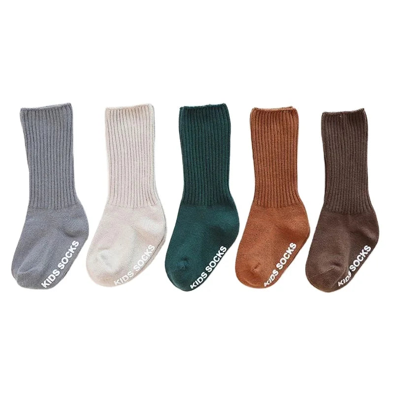 BD-S113 Thin 100% Cotton Casual Breathable Anti-Slip Knee-High Socks Knitted Ribbed Style Sweat-Absorbent Summer Mesh Design