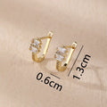 Joyeria Refined Women'sHuggies Hoop Earrings With 18K Laminated Gold Plated Brass and Cubic Zirconia Wholesale Earrings Women