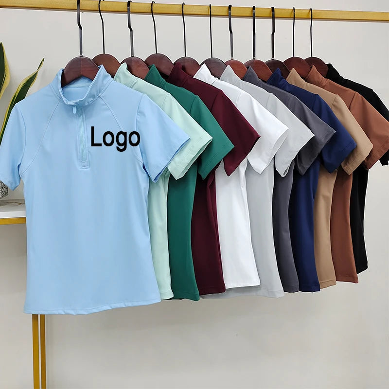 New Arrival Short Sleeves Horse Riding Clothing Equestrian Women Equestrian Shirts Base Layer Female Tops Equestrian Wears