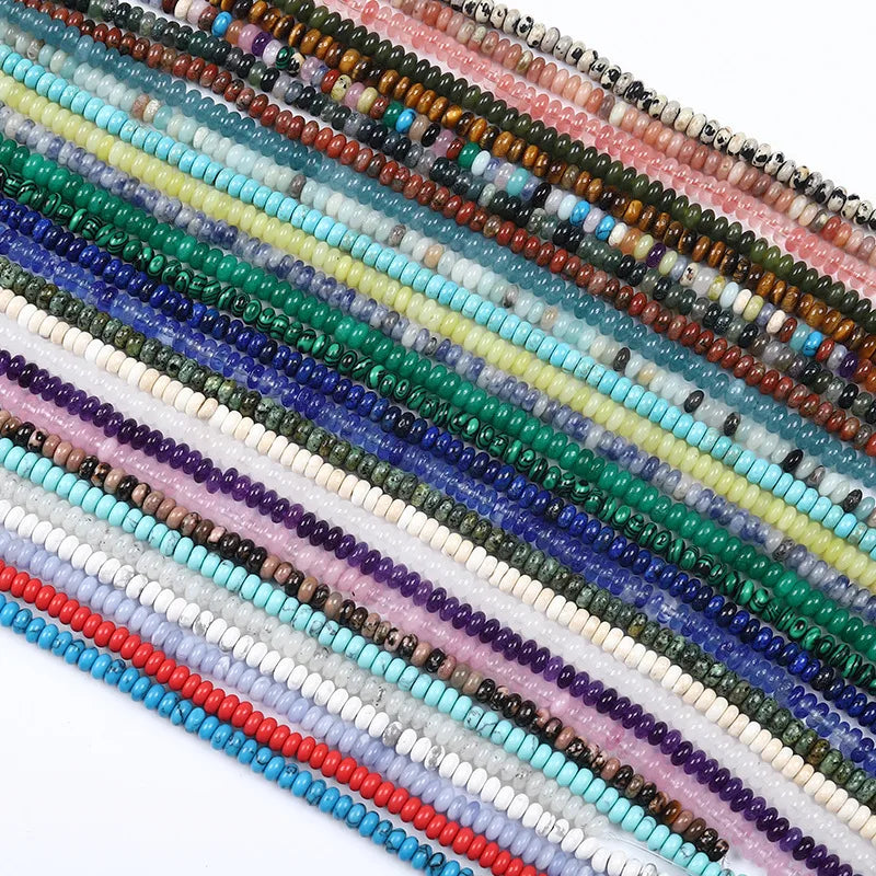 2*4mm Abacus Beads Turquoise Agate Spacer Beads Natural Stone Loose Beads