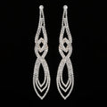 New Engagement Women Girls Wedding Crystal Water Drop Rhinestone Long Earring MegaBDM