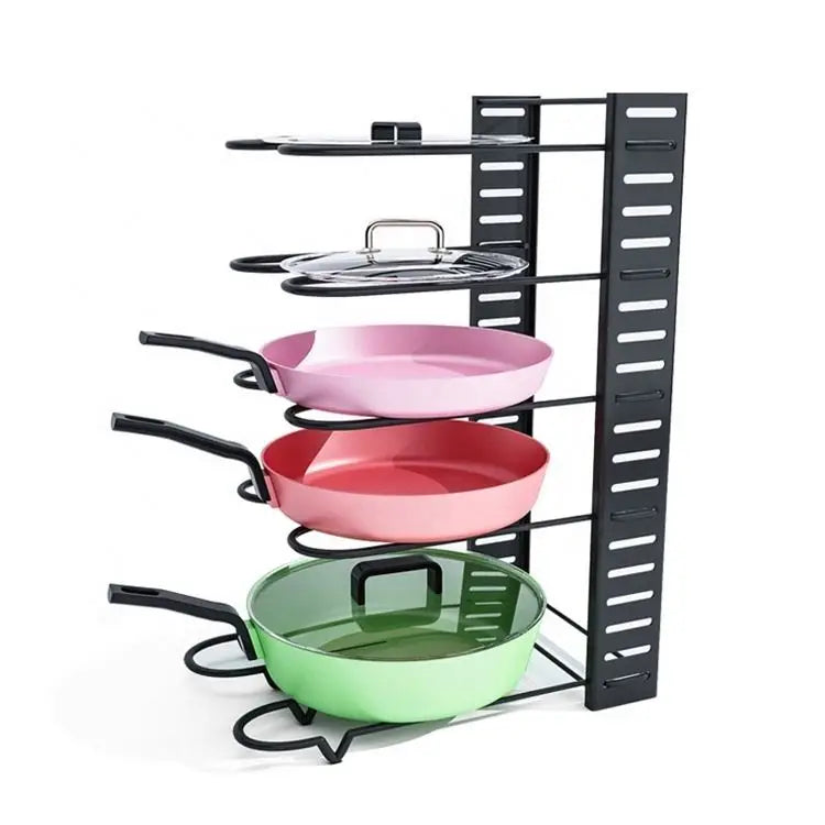New Creative Kitchen Metal Shelf Pot Cover Cutting Board Pan Multi-layer Storage Rack