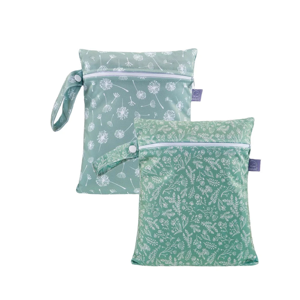 20*25CM Waterproof Wet Bag Custom  Prints Wet Dry Diaper Bag Pocket Reusable PUL Travel Wet Dry Bag