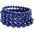 Wholesale 8mm Dyed Lapis Lazuli Stone Beads Bracelet Trendy Geometric Beads Bracelet for Men Women