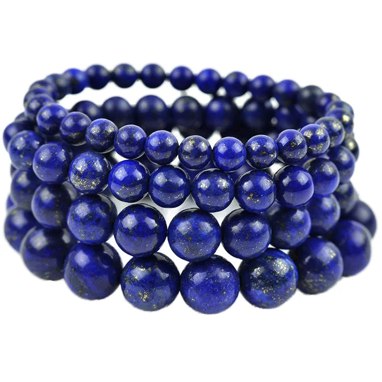 Wholesale 8mm Dyed Lapis Lazuli Stone Beads Bracelet Trendy Geometric Beads Bracelet for Men Women
