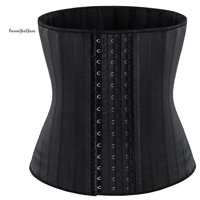 Waist Trainer Corsets Steel Boned Underbust Super Tight Firm Waist Slimming Cincher Latex Material Corset