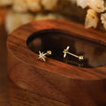 925 Silver Light Luxury Eight Awn Star Stud Earrings  Fashion Jewelry Earrings for Women
