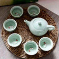 Ceramic Celadon Small Fish Tea Bowl Teapot Kung Fu Tea Set