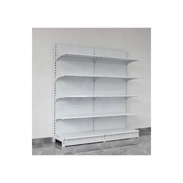 Economical and Practical Convenience Grocery Store White Single Side Display Rack Supermarket Shelf