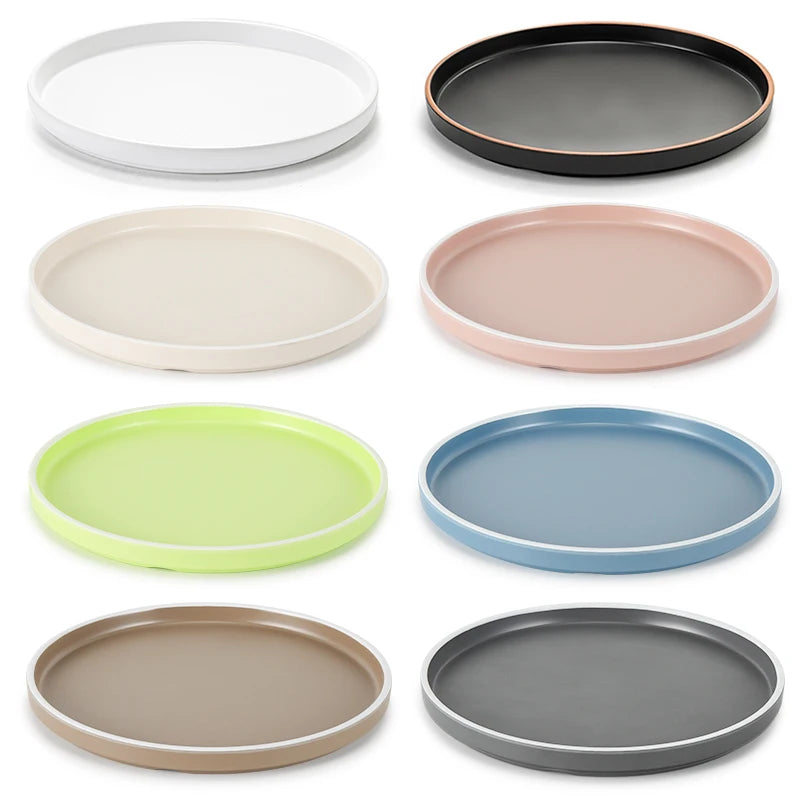 Melamine Tableware Nordic Western Food Melamine Plate Steak Plate Creative Breakfast Flat Plate