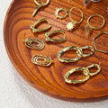Daidan Silver 925 Hoop Earrings Gold Plated Twist Hoop Earrings Layer Sterling Silver Gold Plated Women Horseshoe Earring