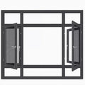 Factory Direct Supply Double Glazed Glass Casement Window Energy Efficiency Aluminum Alloy Swing Windows