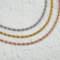 Luka Rope Chain Necklace 6mm Thick Minimalist Rock Hip Hop Steampunk Jewelry Chunky Stainless Steel Fashionable and Stylish