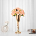 Crystal Trumpet Flower Vase Stand for Wedding Road Lead Centerpiece or Home Holiday Reception Table Decorations