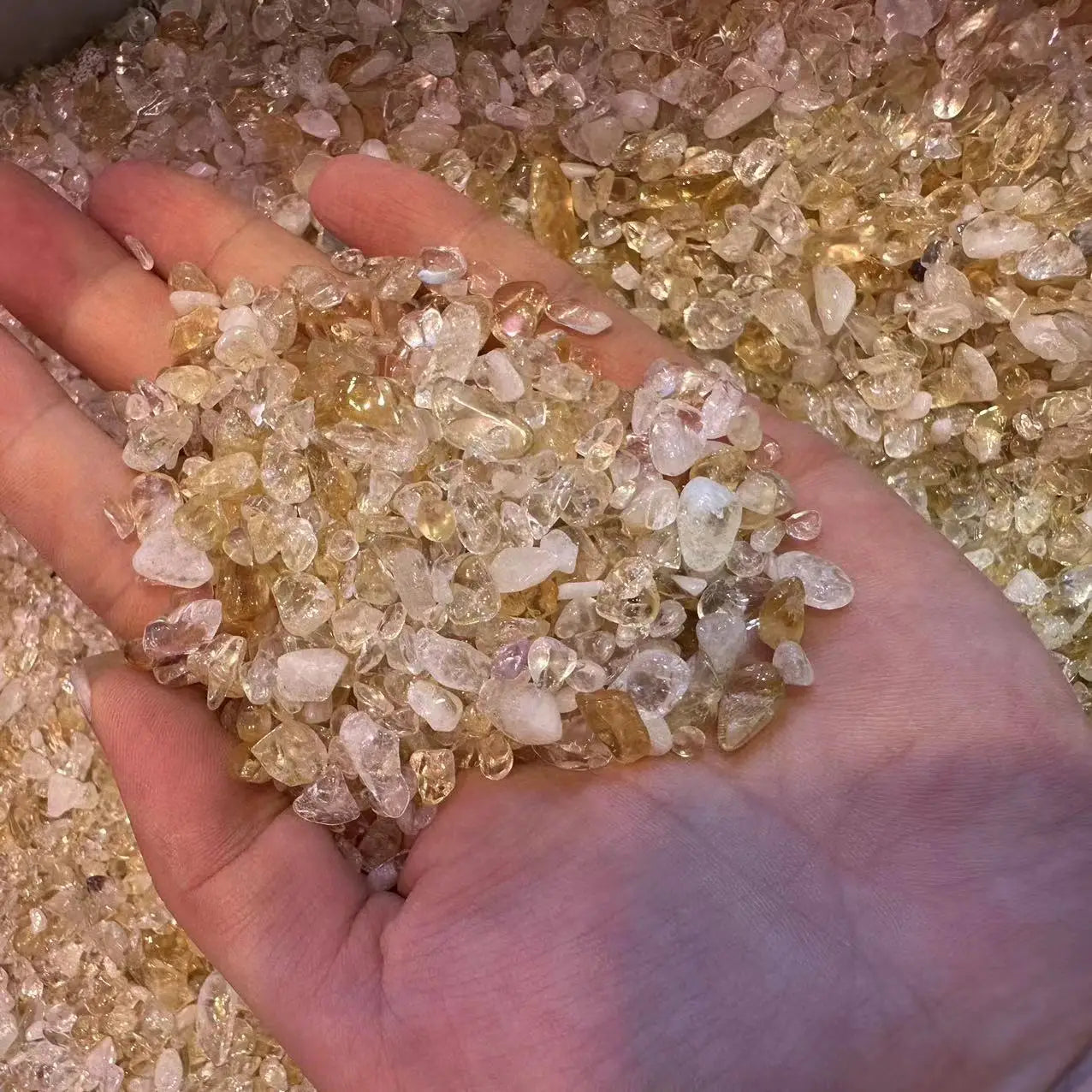 Bulk Wholesale 5-8mm Crystals Healing Gravels Natural Gold Brazil Citrine Crystals Chips for Decor