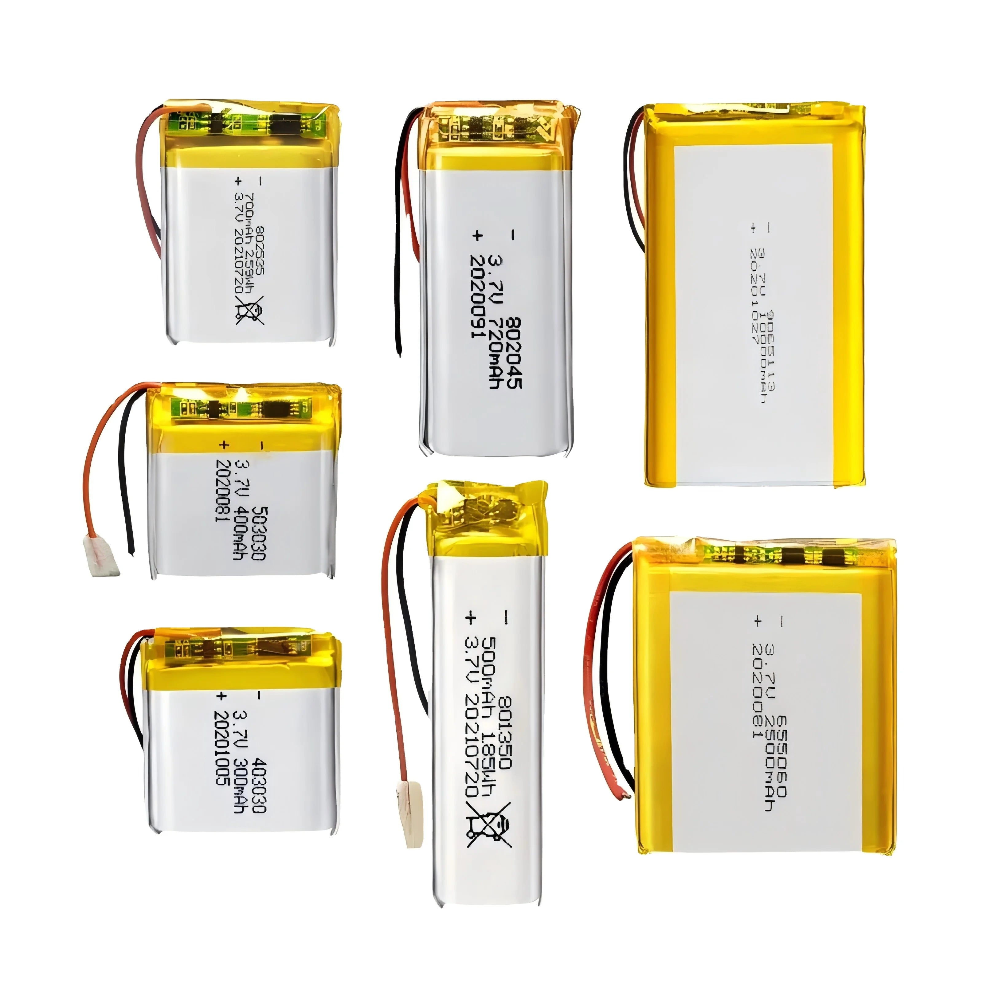 OEM NCM Cells 3.7V 502060 550mAh 3.7 V Lithium Polymer Rechargeable Battery Manufacturer LiPo Li Ion Batteries for Toys