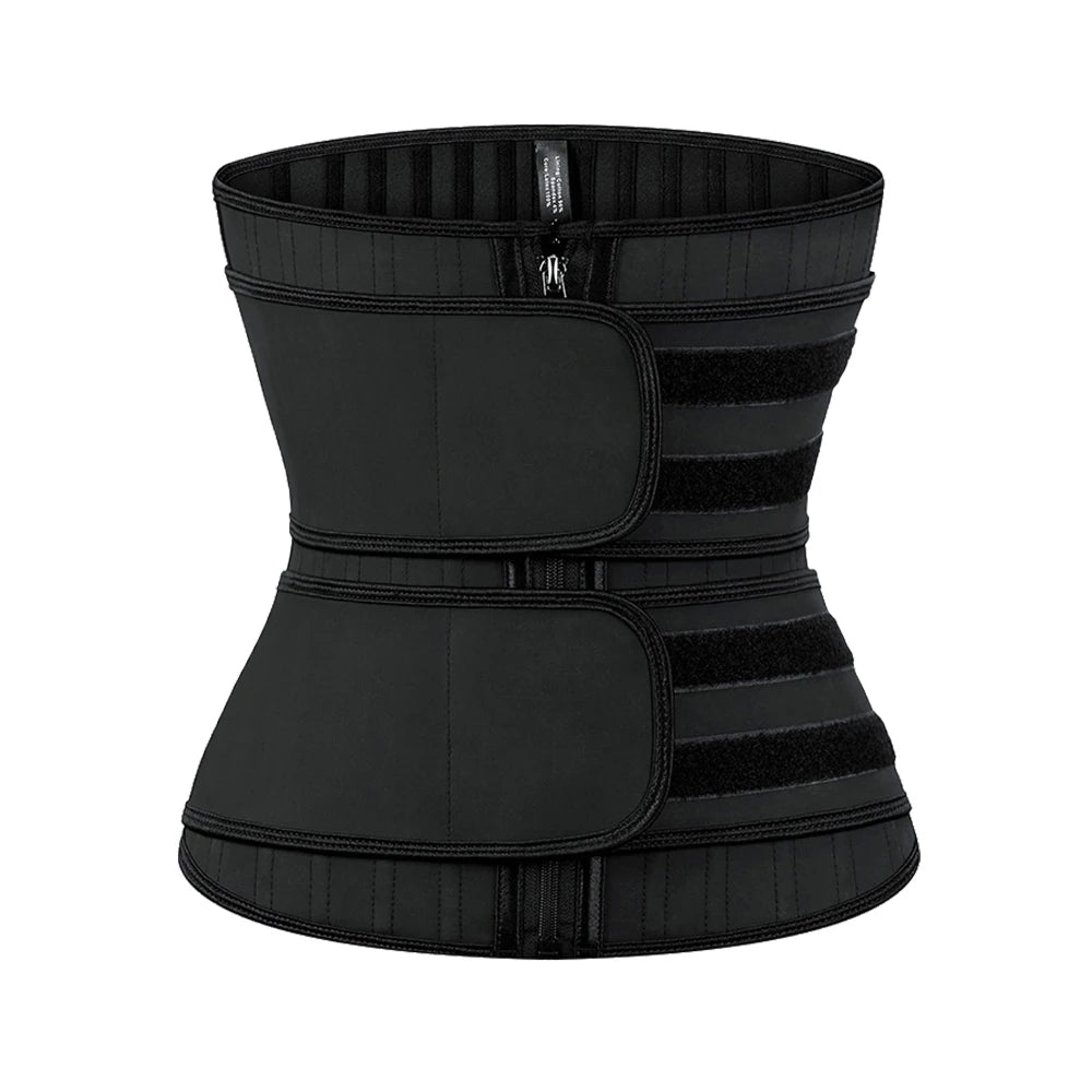 Dropshipping Adjustable Strap Tummy Control Waist Trainer Belt Latex Steel Boned Zip Hook Removable Shapewear Plus Size Shaper