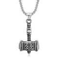 Nodic Viking Jewelry Hammer Pendants Stainless Steel Viking Mjolnir Thor's Hammer Odin  Necklace Pendant Men and Women